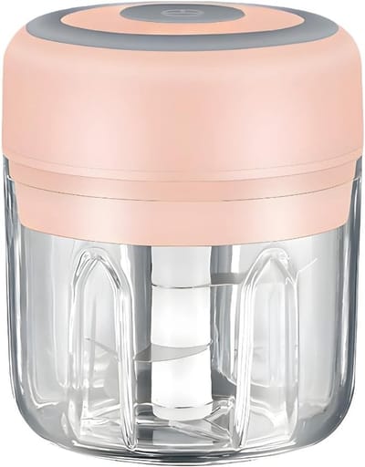 Ntech - Mini foodprocessor Roze - Foodprocessor - Groentesnijder 250ML - vegetable chopper USB oplaadbaar