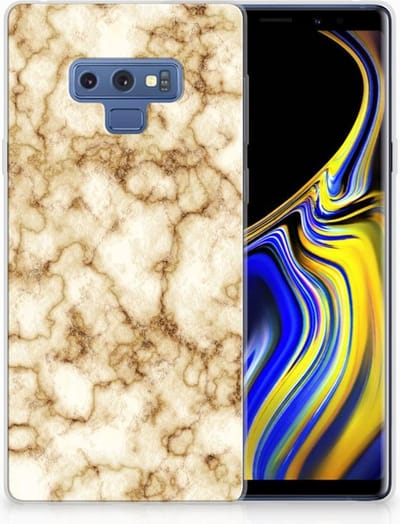 Samsung Galaxy Note 9 TPU Siliconen Hoesje Marmer Goud