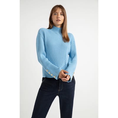 Josephine & Co Aisha Sweater French Blue Maat: XS | Sweaters Outlet | Dames | Blauw
