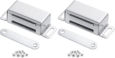2 x Magnetische Deurvanger 10kg voor Keuken- en Kastdeuren - RVS Magnetische Sluiting voor Laden en Kasten