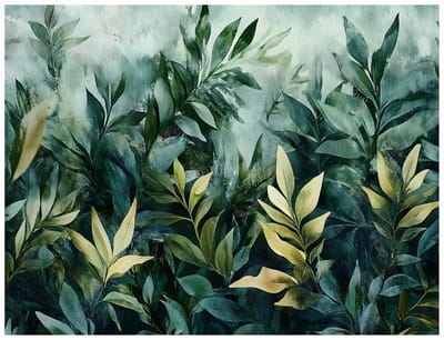 WALLARENA - Fotobehang - 150x105 cm - groene bladeren natuur voor slaapkamer en woonkamer