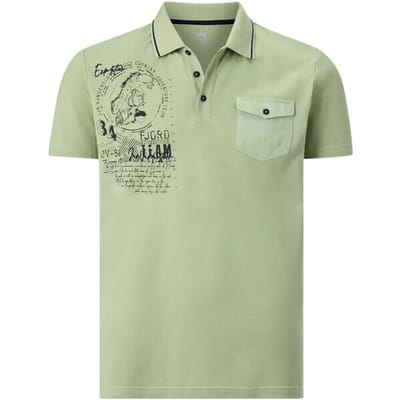 Jan Vanderstorm herren Poloshirt - 60/62 - lichtgroen - Plus Size