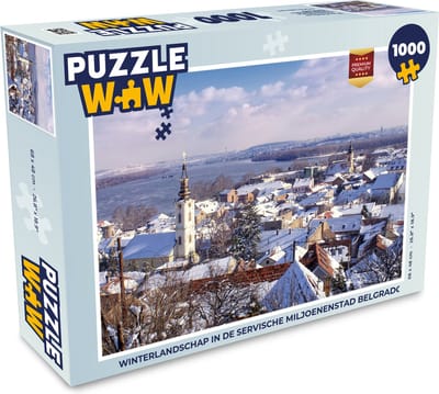 Puzzel Winterlandschap in de Servische miljoenenstad Belgrado - Legpuzzel - Puzzel 1000 stukjes volwassenen