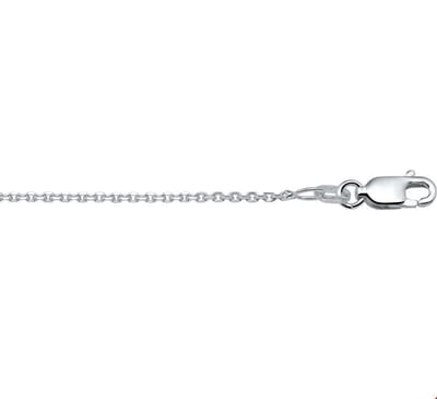 Zilver Gerhodineerde Collier anker gediamanteerd 1 1313206 45 cm