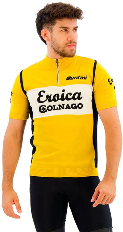Santini Eroica Colnago Korte Mouw Wielertrui Geel S Man