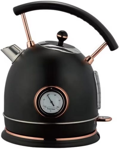 Elektrische waterkoker - Warmwaterketel - Thee en koffie - Met thermometer - 18 liter capaciteit - Zwart
