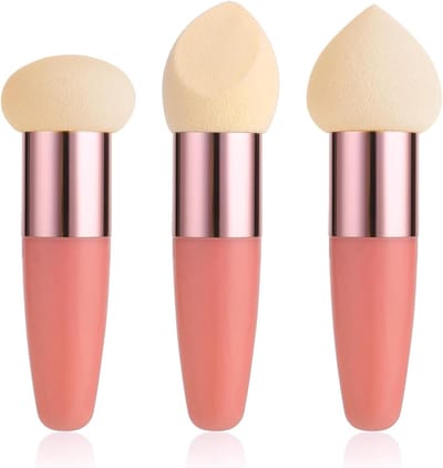 Makeup Spons Set van 3 Stuks voor Foundation, Concealer en Poeder - Ideaal voor Blenden en Aanbrengen van Make-up