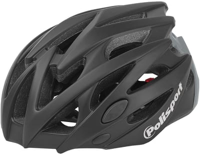 Polisport helm Twig mat zwart/grijs M 55-58cm easy-lock