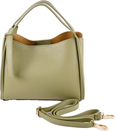 Giuliano lederen handtas Aliza - Dames - Made in Italy - Groen