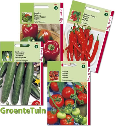 Hortitops GroenteTuin - 4  zakjes zaden
