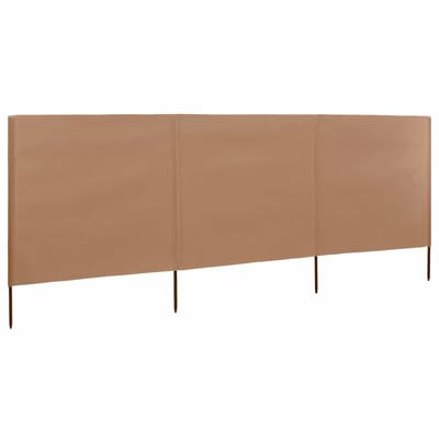 vidaXL - Windscherm - 3-panelen - 400x80 - cm - stof - taupe