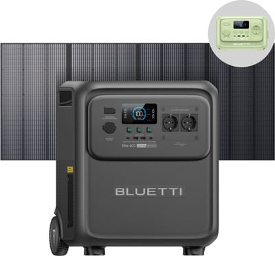 BLUETTI Elite 400 2600W - 3840Wh - Zonne-energiecentrale met 350W Zonnepaneel PV350 - voor uitstapjes in de buitenlucht.