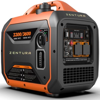 Zentura Krachtige Inverter Generator 3300W - Aggregaat - Noodstroom - Geruisloos - Stroomgenerator voor Thuis, Kamperen, Evenementen & Noodpakket