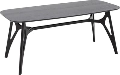 Goossens Trani Eettafel - Hout - 180 x 75 x 90 cm - Rechthoek - zwart