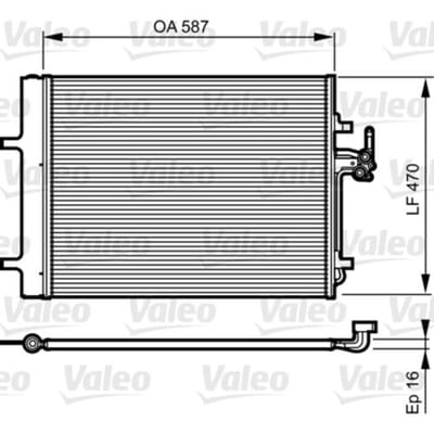 Condensator, airconditioning VALEO 814184