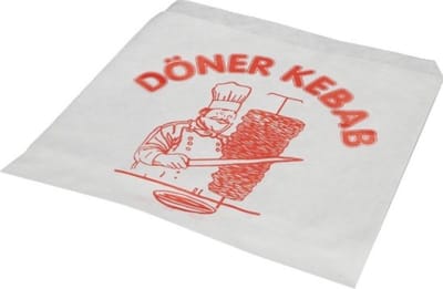 Döner Kebab zakjes 3.000 st. 4KG wit vetwerend