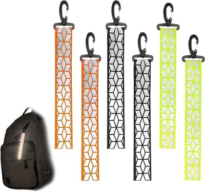 Reflecterende Hangers voor Kinderen, Set van 6, Veiligheidshangers voor Schooltassen, Jogging en Fietsen, Reflectoren voor Rugzakken, Reflecterende Sleutelhangers