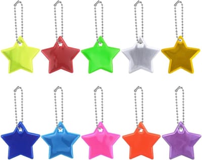 Dailygoods- Veiligheidsreflector 50 stuks - Waterdichte Hanger - Multicolor - PVC - Reflecterend - Perfect voor Hardlopen/Fietsen - Reflectorhanger