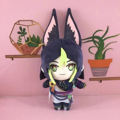 Peluche Jouet Cosplay Tighnari Anime 20cm Jeu Genshin Impact Mignon Doux Oreiller Rempli Cadeau Enfants 20cm gray