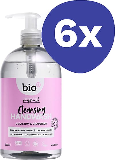 Bio-D Handzeep Geranium & Grapefruit 6x 500ML