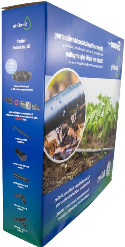 Druppelslang Irrigatieset - Watersysteem Tuin - Planten Water Geven - Grote Starterset - 60 Meter Slang - Zwart
