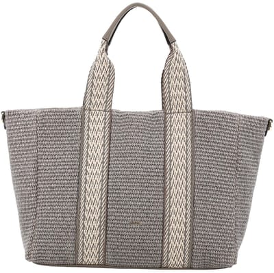 abro Schoudertas Fabric Raffia Shopper Kaia Tope Grijs