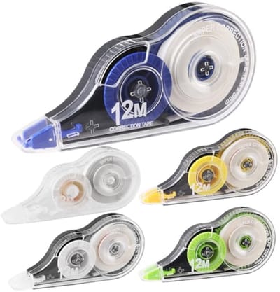 Correctietape 5 Stuks Wit - 12 m x 5 mm - Ideaal voor School en Kantoor