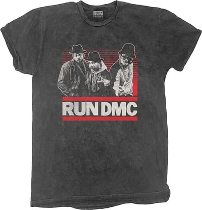 Run DMC - Gradient Bars Heren T-shirt - S - Zwart