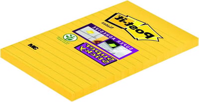 660-S Super Sticky Notes 6 blokken à 75 vellen narcissengeel gelinieerd - 102 x 152 mm Office Sticky Notes