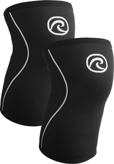Rehband RX Knee Sleeves - Powerlifting - Crossfit - Fitness - 1 Paar - 5MM Zwart - Maat: L