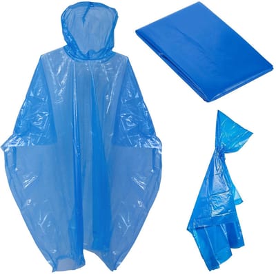 Regenponcho met Capuchon - Opvouwbare Regenjas - Waterdicht - Herbruikbaar -Unisex - 130 x 125 cm