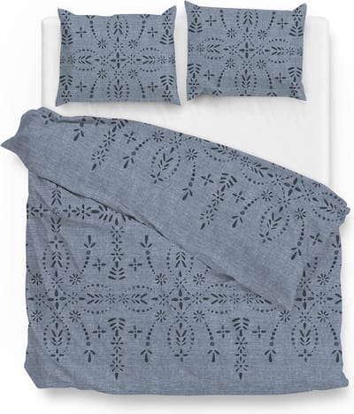 Zohome Chavelli Dekbedovertrek - Lits-jumeaux - Katoen - 240x200-220cm - Blauw