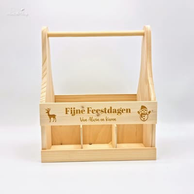 [Nice Little Things] - Houten Bierkrat Feestdagen