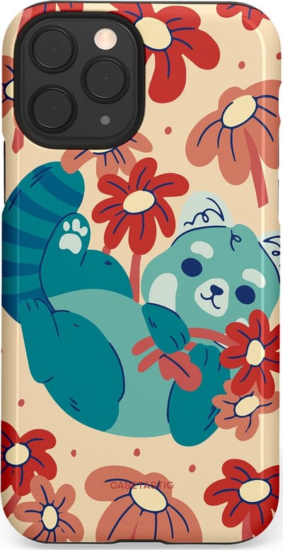Casetastic Hoesje Geschikt voor Apple iPhone 11 Pro - Stijlvolle Beschermende Duo-layer Case - Rode panda knuffels