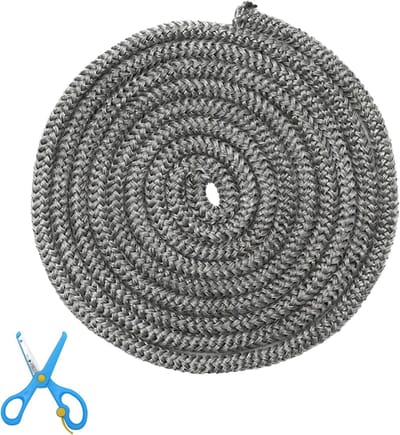 Oven Dichtband 8mm x 2.5m voor Haard en Kachel - Hittebestendige Glasvezel Tape, Vuurvaste Sealing Cord voor Smoker en Stove