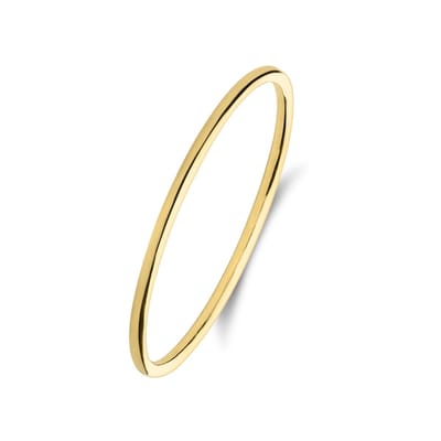 Lucardi Dames 14 karaat geelgouden ring smal - Ring - 14 Karaat Goud - Goud - 16 / 50 mm