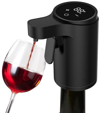 KZQ Wijnpomp - Elektrische wijndispenser - Doseerapparaat - Met touchscreen - Automatische elektrische wijndispenser - Instelbaar van 1 tot 99 ml - Geschikt voor wijnbeginners en -liefhebbers - Zwart
