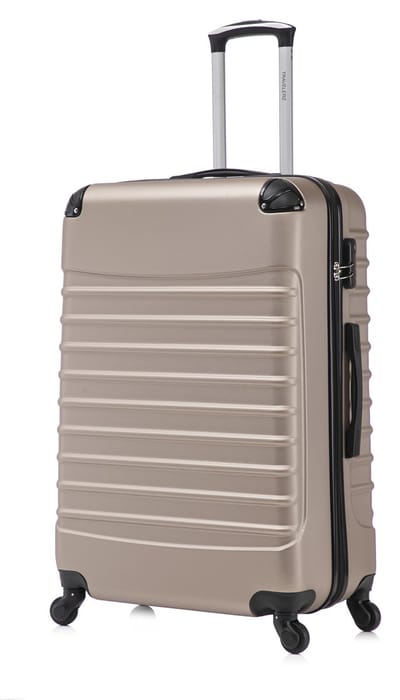 Travelerz Rome Koffer – Handbagage 39 Liter – Lichtgewicht ABS – Spinner Wielen – Champagne – Met Cijferslot