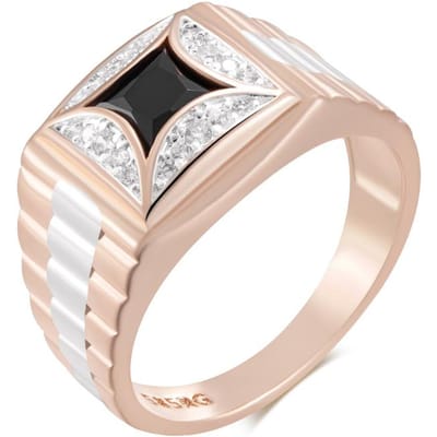 Luxe Zwarte Natuurlijke Zirconium Breedte Ringen Voor Mannen Vrouwen Roségoud Kleur Mix Setting Ontwerp Bruiloft Fijne Sieraden 9
