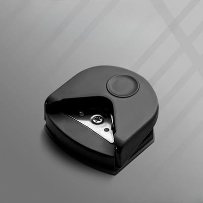 1pc Coupeur Pointelle Rose pour Carte Photo: Créez des coins parfaitement arrondis pour les photos et le papier ! noir