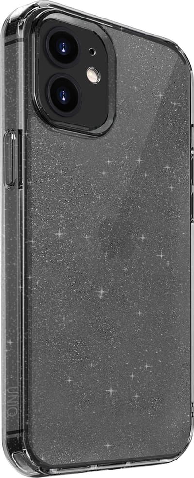 Uniq - iPhone 12/12 Pro, hoesje lifepro tinsel, zwart
