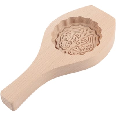 Houten Maancakevorm DIY Koekjes Fondant Cake Bakvorm Keukendecoratie Gereedschap Maanvis beige