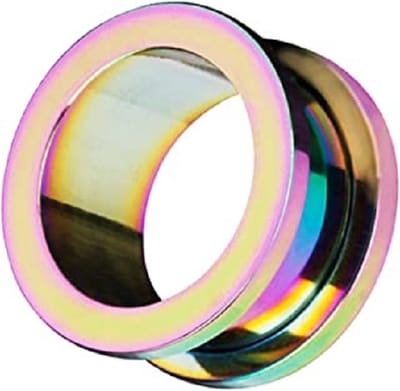 Luxueuze 4 mm Rainbow Flesh Tunnel. RH-Jewelry [High Quality Piercing]