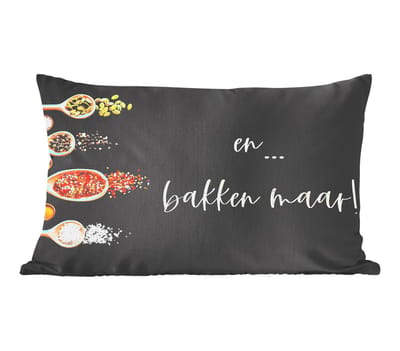 Sierkussens - Kussentjes Woonkamer - 60x40 cm - En... bakken maar! - Keuken - Spreuken - Quotes - Kruiden