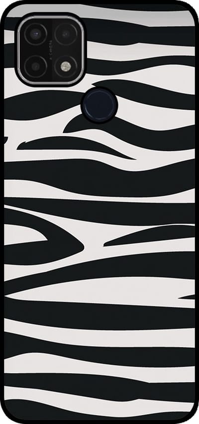 Smartphonica Telefoonhoesje Geschikt voor Oppo A15 / A15s met zebra opdruk - TPU backcover case zebra design - Zwart Wit geschikt voor Oppo A15;Oppo A15s