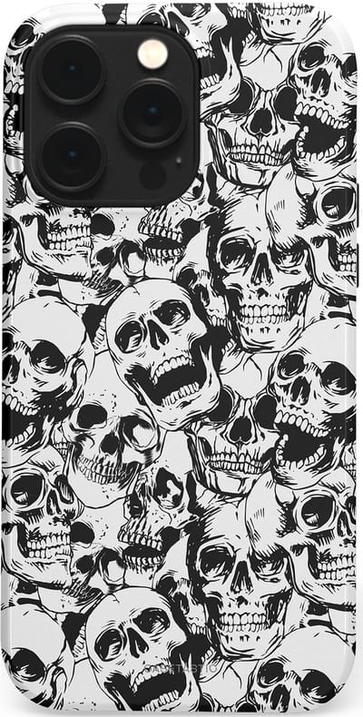 Casetastic Hoesje Geschikt voor Apple iPhone 14 Pro Max Magsafe - Stijlvolle Beschermende Duo-layer Case - Lachende dood
