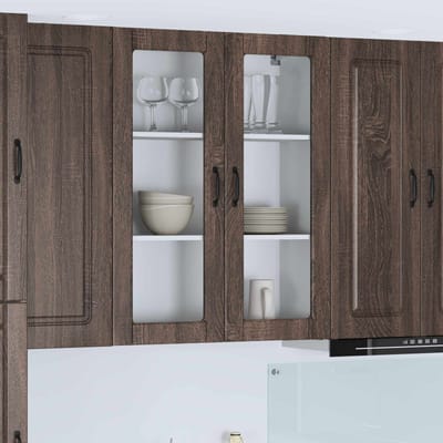 vidaXL - Vaatwasserpaneel - Kalmar - Bruin - Eiken - 80 - x - 31 - x - 100 - cm