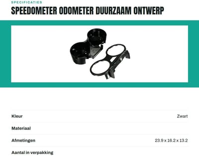 Dailygoods- Metercover Speedometer - Odometer Behuizing - Voor Yamaha YBR 125 ED - 2005-2009 - Schokbestendig - Duurzaam Materiaal
