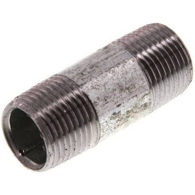 R 3/8'' Verzinkt Stalen Dubbele Pijpnippel 50 Bar DIN 2982 - 40mm [5 Stuks]