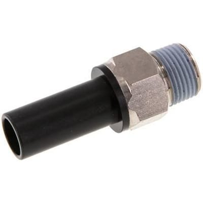 14mm x R3/8'' insteekfitting Messing/PA 66 Buitendraad NBR [2 Stuks]